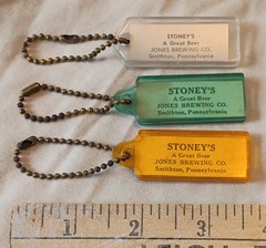 1960s Stoney’s Beer Keychain Fob Lot Jones Brewing Co Smithton Pennsylvania PA