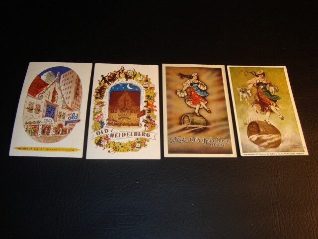 Circa 1930s Blatz Old Heidelberg Postcards – Set of 4 – Milwaukee, Wisconsin